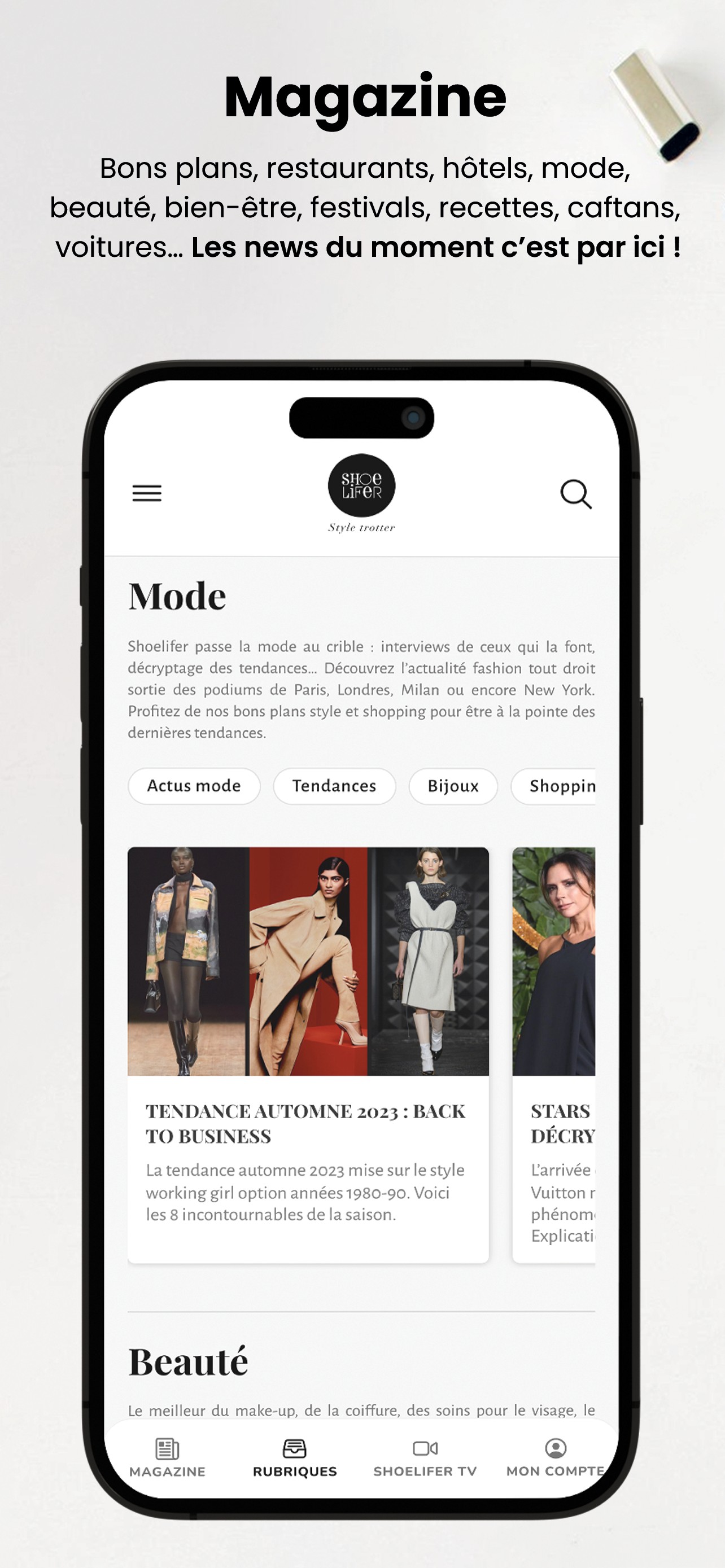 Hero screen mobile app shoelifer 3